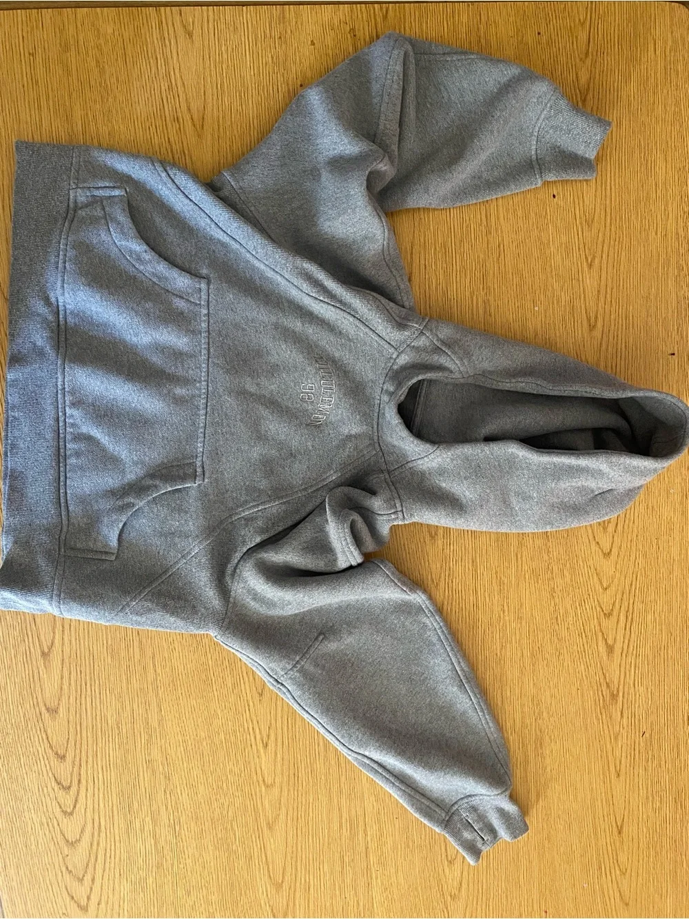 lululemon Gray cropped Hoodie Sweatshirt